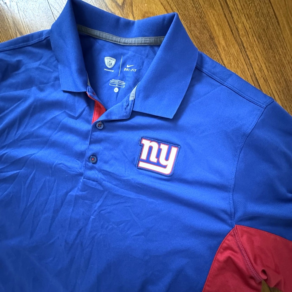 New York‎ Giants Nike Dri Fit NFL Equipment Training Performance Polo Size L